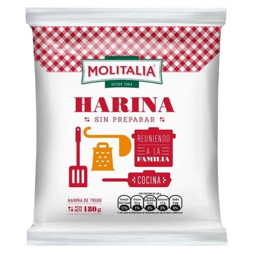 Molitalia harina sin preparar 180g
