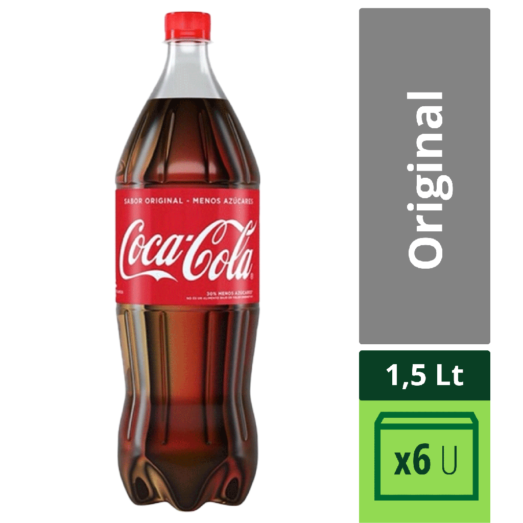 Gaseosa coca cola 1.5 lt