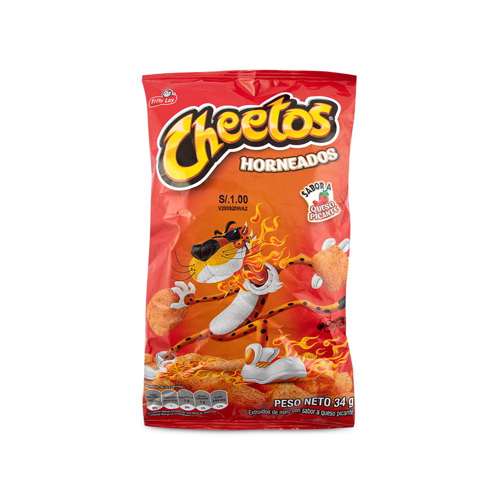 Frito lay cheetos horneados queso picante 34g