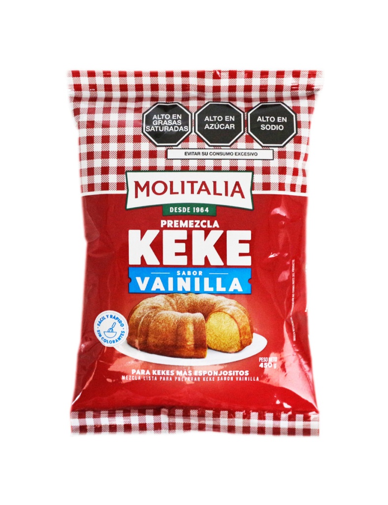 Premezcla keke vainilla molitalia 450 gr