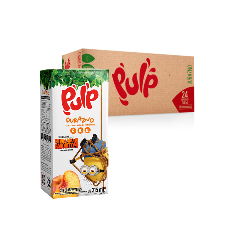 Aje pulp jugo durazno 315ml