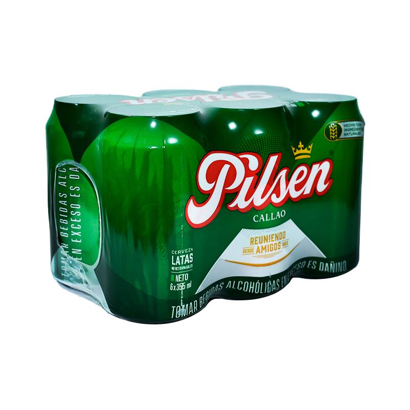 Pilsen lata 355 ml x 6 unid