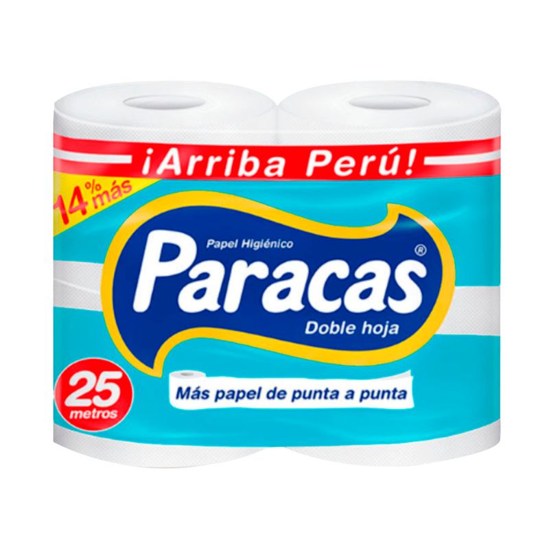 Paracas celeste papel higienico doble hoja 25mts