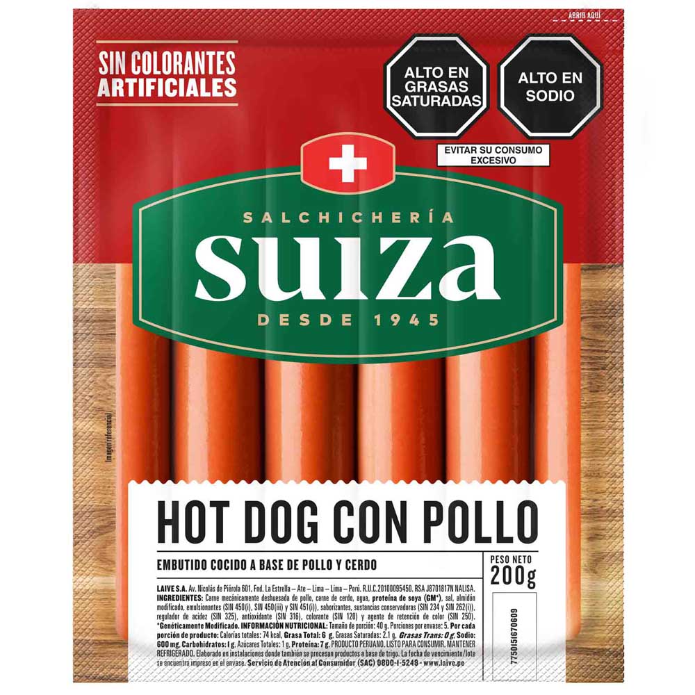 Hot dog 200g suiza