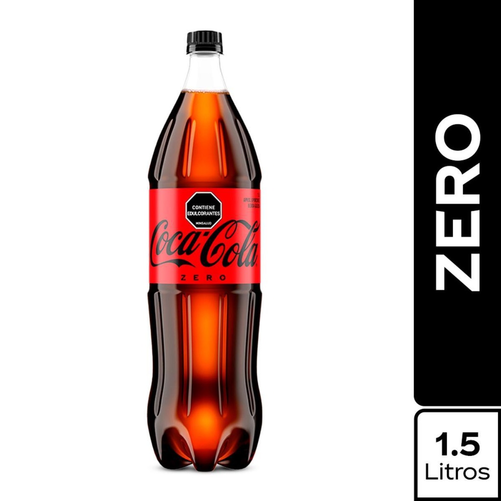 Gaseosa coca cola zero 1.5 lt