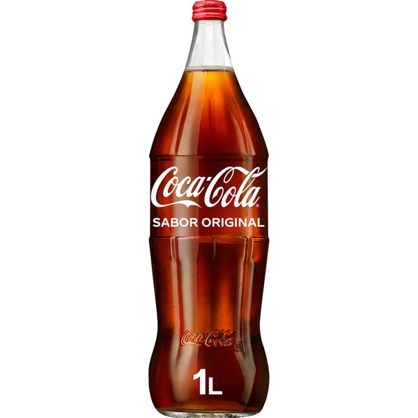 Gaseosa coca cola vidrio 1 l