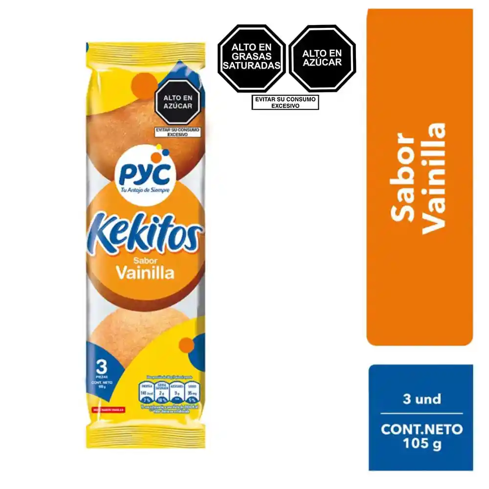 Kekitos de vainilla pyc x 2