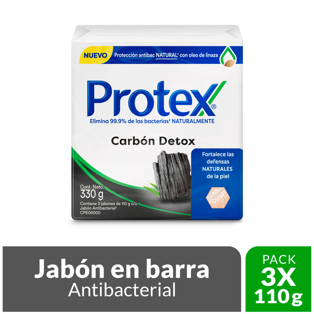 Jabon protex carbon detox 110g