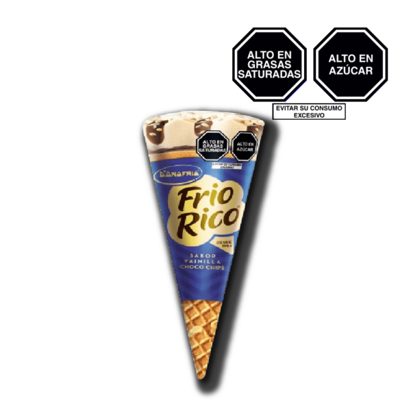 Helado frio rico cono vainilla