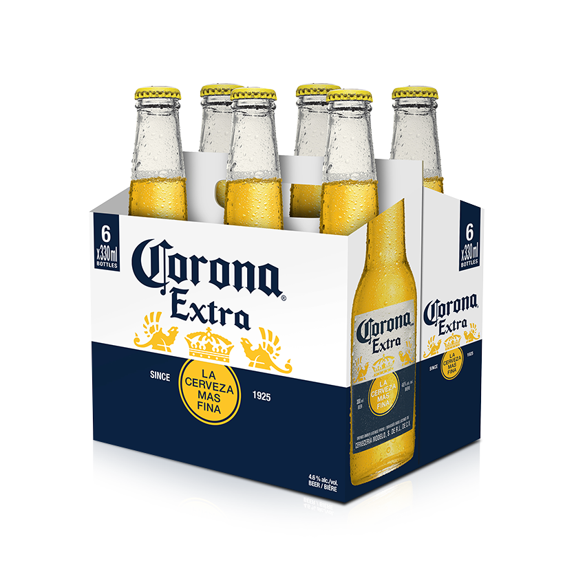 Cerveza corona botella 330ml x 6