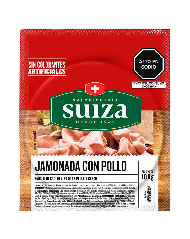 Jamonada de pollo suiza