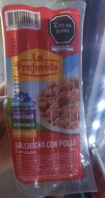 Salchicha de pollo la preferida 3unid.