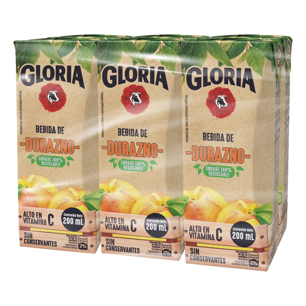 Gloria beb durazno fort 200ml cja