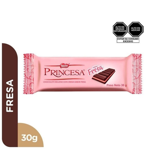 [383] Chocolate princesa fresa barra 30 gr