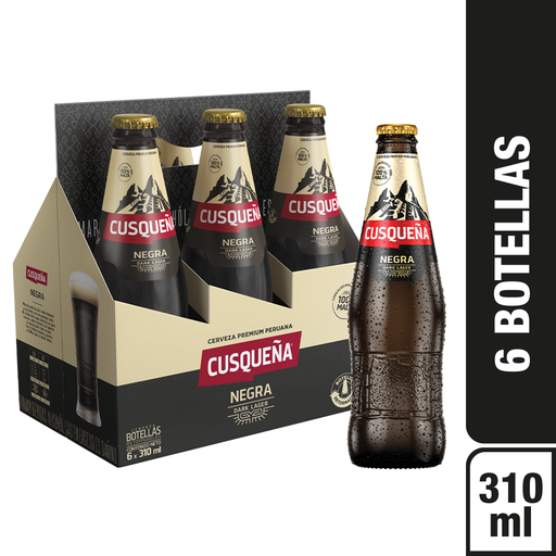 [743] Cerveza cusqueña negra dark lager bt 310 ml