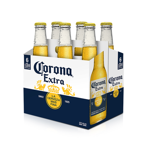 [763] Cerveza corona botella 330ml x 6