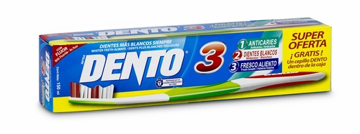 [834] Pasta dental dento triple 150g+cepillo (1-48)