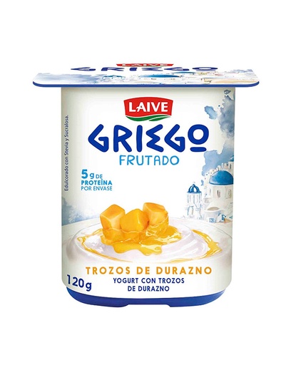 [974] Yogurt griego laive durazno 120g